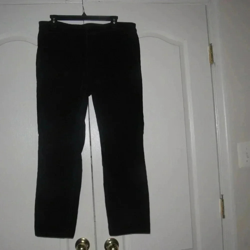 J. JILL Corduroy Black Pants Size 14 Petite (Inseam: 27")